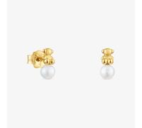 Tous - Pendientes De Oro Oso Y Perla Cultivada Bold Bear - Blanco