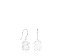 TOUS Pendientes de Plata de Primera Ley para Mujer con Cierre a Presión con Motivo Oso de 1.15 cm, Versátil e atemporal, Colección Galaxy