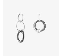Tous - Pendientes De Plata Y Plata Dark Silver Doble Aro Plump - Plateado