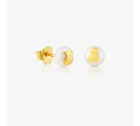 Tous - Pendientes En Oro Y Perla Cultivada Bear - Blanco