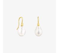 Tous - Pendientes Gota Con Baño De Oro 18 Kt Sobre Plata Y Perla Gloss - Blanco