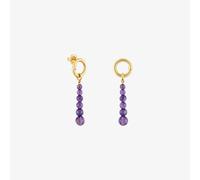 Tous - Pendientes Largos Con Baño De Oro De 18 Kt Sobre Plata Y Amatista Hold - Lila