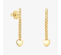 Tous - Pendientes Largos Corazón Con Baño De Oro 18 Kt Sobre Plata Bold Motif - Dorado