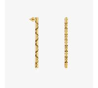 Tous - Pendientes Largos De Acero Articulado Dorado Carrusel - Dorado