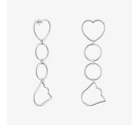Tous - Pendientes Largos De Plata Y Motivos Straight - Plateado
