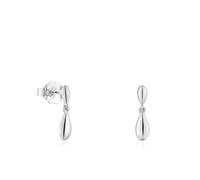 TOUS Pendientes Largos para Mujer de Plata de Primera Ley y Motivo Lagrima, Colección Motivos