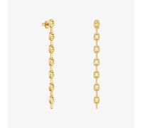Tous - Pendientes Logo Largos Con Baño De Oro 18 Kt Sobre Plata 30 Mm Tous Manifesto - Dorado