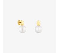 Tous - Pendientes Motivo Oso De Oro Y Perla Cultivada Sweet Dolls - Blanco