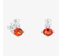 Tous - Pendientes Motivo Oso De Plata Y Zafiro Naranja Creado En Laboratorio Bold Bear Lgg - Naranja