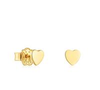 TOUS Pendientes para Mujer con Baño de Oro 18 Kt Sobre Plata y Motivo Corazón, Colección Motivos