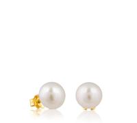 TOUS Pendientes para Mujer de Oro de 18kt y Perla TOUS, Colección Basics