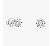 Tous - Pendientes Pequeños De Oro Blanco Y Diamantes 0,20 Ct Les Classiques - Transparente