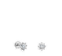 Tous - Pendientes Pequeños De Oro Blanco Y Diamantes 0,30 Ct Les Classiques - Transparente