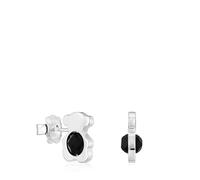 Tous - Pendientes Pequeños Oso De Plata Con Ónix 12 Mm I-Bear - Negro
