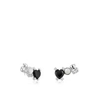 Tous - Pendientes Trepadores Con Oso De Plata, Ónix Y Nácar Color Pills - Negro