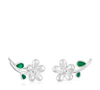 Tous - Pendientes Trepadores De Plata Y Calcedonia Verde Daisy - Verde