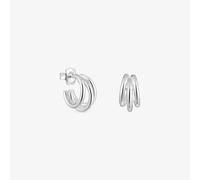 Tous - Pendientes Triple Aro Cortos De Plata Basics - Plateado