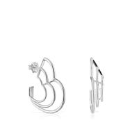 Tous - Pendientes Triple Corazón De Plata Bickie - Plateado