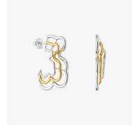 Tous - Pendientes Triple Oso Bicolor Bickie - Plateado