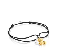 Tous - Pulsera Bicolor De Nylon Con Doble Oso Bold Bear - Negro