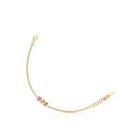 Tous - Pulsera Cadena Con Baño De Oro 18 Kt Sobre Plata Y Gemas Creadas En Laboratorio Icon Color Lgg - Multi