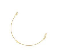 Tous - Pulsera Cadena Cruz Con Baño De Oro 18 Kt Sobre Plata Tous Motivos - Dorado