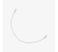 TOUS Pulsera de Plata de Primera Ley para Mujer con Oso de 6mm y Perlas, 17,5 cm de Largo y Cierre Mosquetón, Colección Sweet Dolls