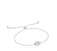 TOUS Pulsera cadena motivo oso de plata y cuarzo cristal de roca, Para Mujer, Colección Color Bear