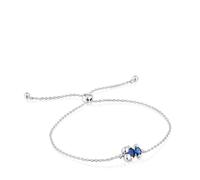Tous - Pulsera Cadena Motivo Oso De Plata Y Zafiro Azul Creado En Laboratorio Color Bear Lgg - Azul