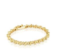 TOUS Pulsera Cadena para Mujer con Baño de Oro 18 Kt sobre Plata de Primera Ley Motivos Oso, Colección Bold Bear