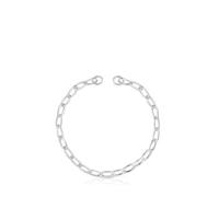 TOUS Pulsera Cadena para Mujer de Plata de Primera Ley, Colección Hold Oval