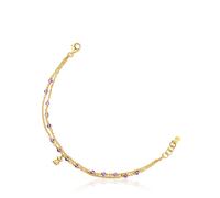 Tous - Pulsera Con Baño De Oro 18 Kt Sobre Plata Y Amatista Bold Bear - Lila