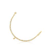 Tous - Pulsera Con Baño De Oro 18 Kt Sobre Plata Y Amazonita Bold Bear - Azul