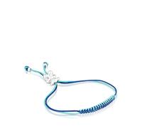 Tous - Pulsera De Cordón Turquesa Y Azul Marino Con Oso De Plata Bold Bear - Azul