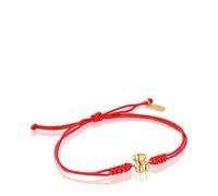 Tous - Pulsera De Nylon Y Oso De Oro En Color Rojo Bold Bear - Rojo
