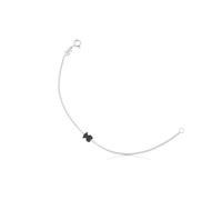 TOUS Pulsera de Plata de Primera Ley para Mujer con Motivo de Osos en Espinela, 17,5 cm de Largo, Chic y Elegante, Colección Motif