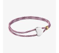 Tous - Pulsera Elástica Burdeos Con Corazón De Plata Sweet Dolls - Rojo