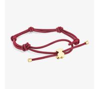 Tous - Pulsera Elástica Burdeos Y Oso Con Baño De Oro 18 Kt Sobre Plata Sweet Dolls - Rojo