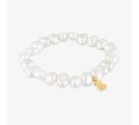 Tous - Pulsera Elástica Con Perlas Cultivadas Y Baño De Oro 18 Kt Sobre Plata Basics - Blanco