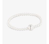 Tous - Pulsera Elástica De Plata Y Perlas Cultivadas Icon Pearl - Blanco