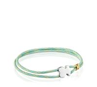 TOUS Pulsera Elástica para Mujer con Motivo de Oso de Plata de Primera Ley, Colección Sweet Dolls