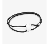 Tous - Pulsera Elástica Negra Con Corazón De Plata Sweet Dolls - Plateado