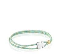 TOUS Pulsera Elástica para Mujer con Motivo de Oso de Plata de Primera Ley, Colección Sweet Dolls