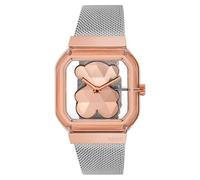 TOUS Reloj analógico con Brazalete de Acero D-Bear Party (Oro Rosa Y Plata)