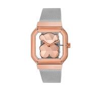 TOUS Reloj analógico con Brazalete de Acero D-Bear Party (Oro Rosa Y Plata)
