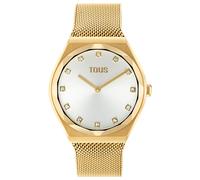 Tous Reloj Karat Round Mesh 3000139800 Analógico Brazalete de Acero Dorado