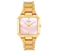TOUS Reloj analógico con Brazalete de Acero Dorado y Esfera de nácar Rosa Karat 3000144900