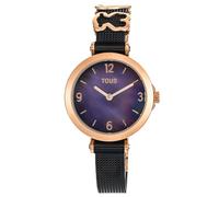 Tous - Reloj Analógico Con Brazalete De Acero Ip Negro Y Acero Iprg Rosa Icon Charms - Negro - Dorado Rosado