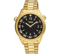 Tous - Reloj Analógico Con Brazalete De Acero Ipg Dorado Y Esfera Negra Tous Now - Único