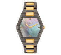 Tous - Reloj Analógico Con Brazalete De Acero Negro, Dorado Y Esfera De Nácar Gris Karat - Dorado